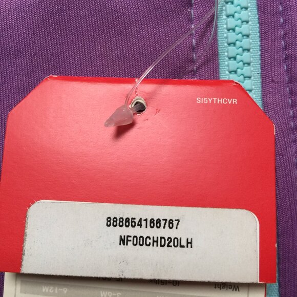 North Face Toddler Full Zip Hoodie Jacket Blue / Orange Size 6-12 Months - Picture 8 of 15